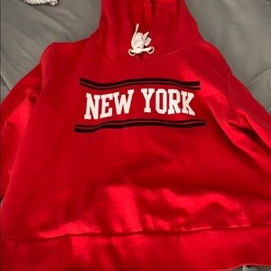 Red New York hoodie